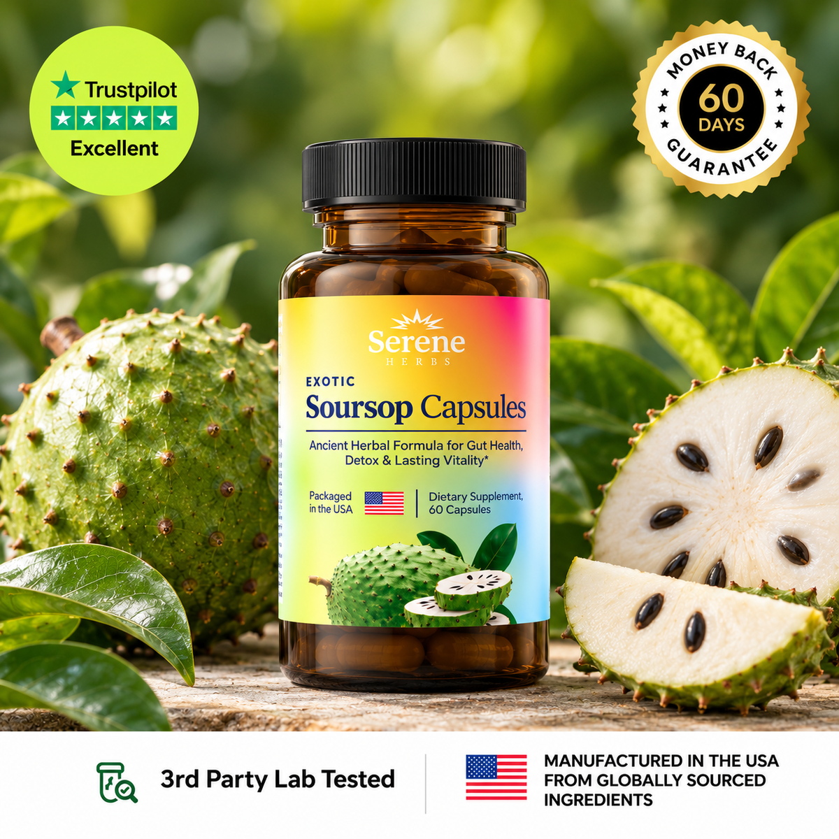 Soursop Capsules: Daily Holistic Blend