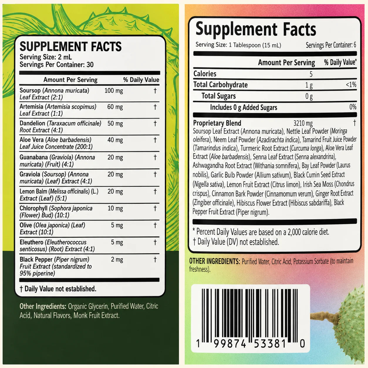 Read the label / Supplement Facts