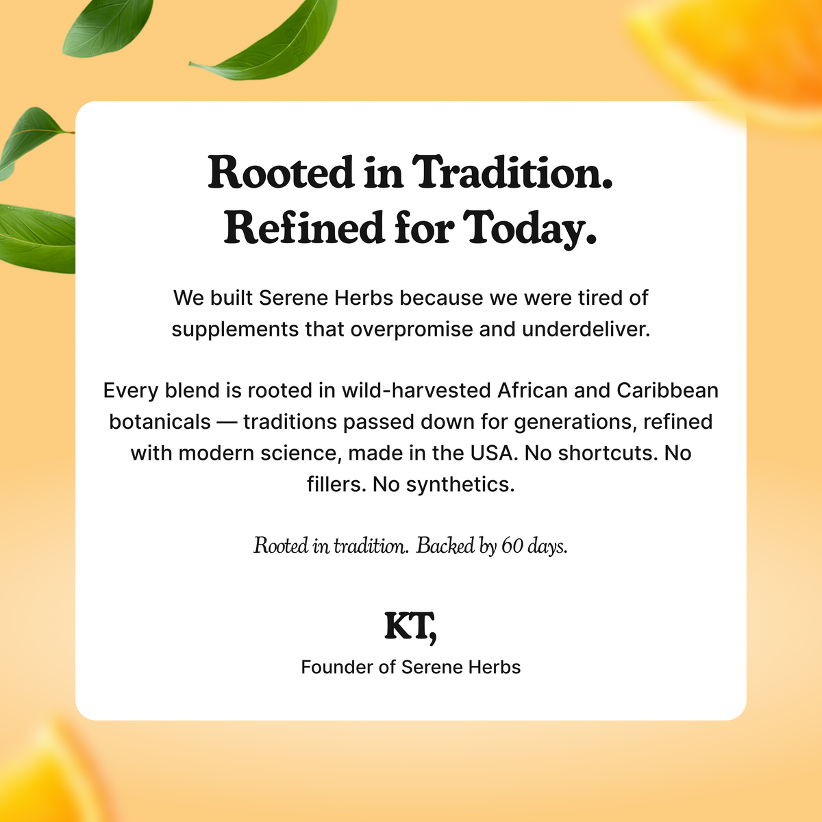 Brand Story · Rooted in African and Caribbean herbal tradition, refined with modern science, made in the USA