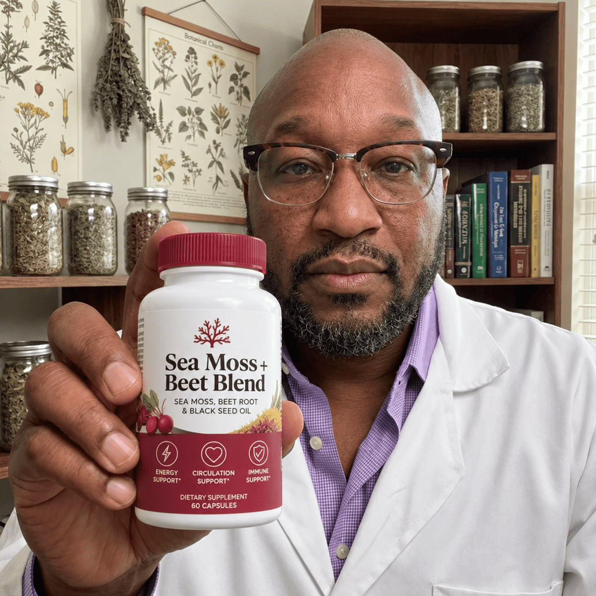 Basic Three-Herb Sea Moss Capsules