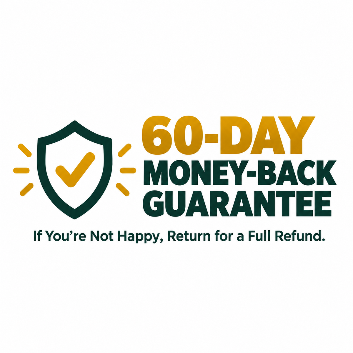 60-day money-back guarantee based on customer satisfaction.